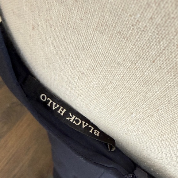 Black Halo Classic Jackie O Navy Blue Sheath Dress Size 2 - Picture 12 of 12